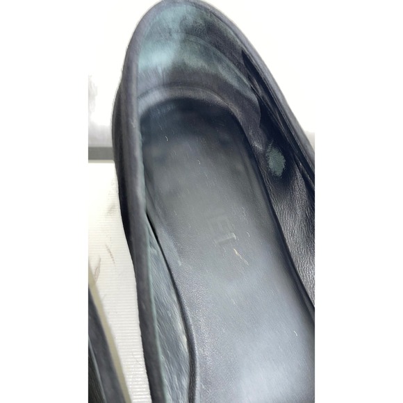 Chanel CC Metal Chain Logo Black Suede Ballet Flats Slip On Women's 40 EU/10 US - Picture 7 of 11